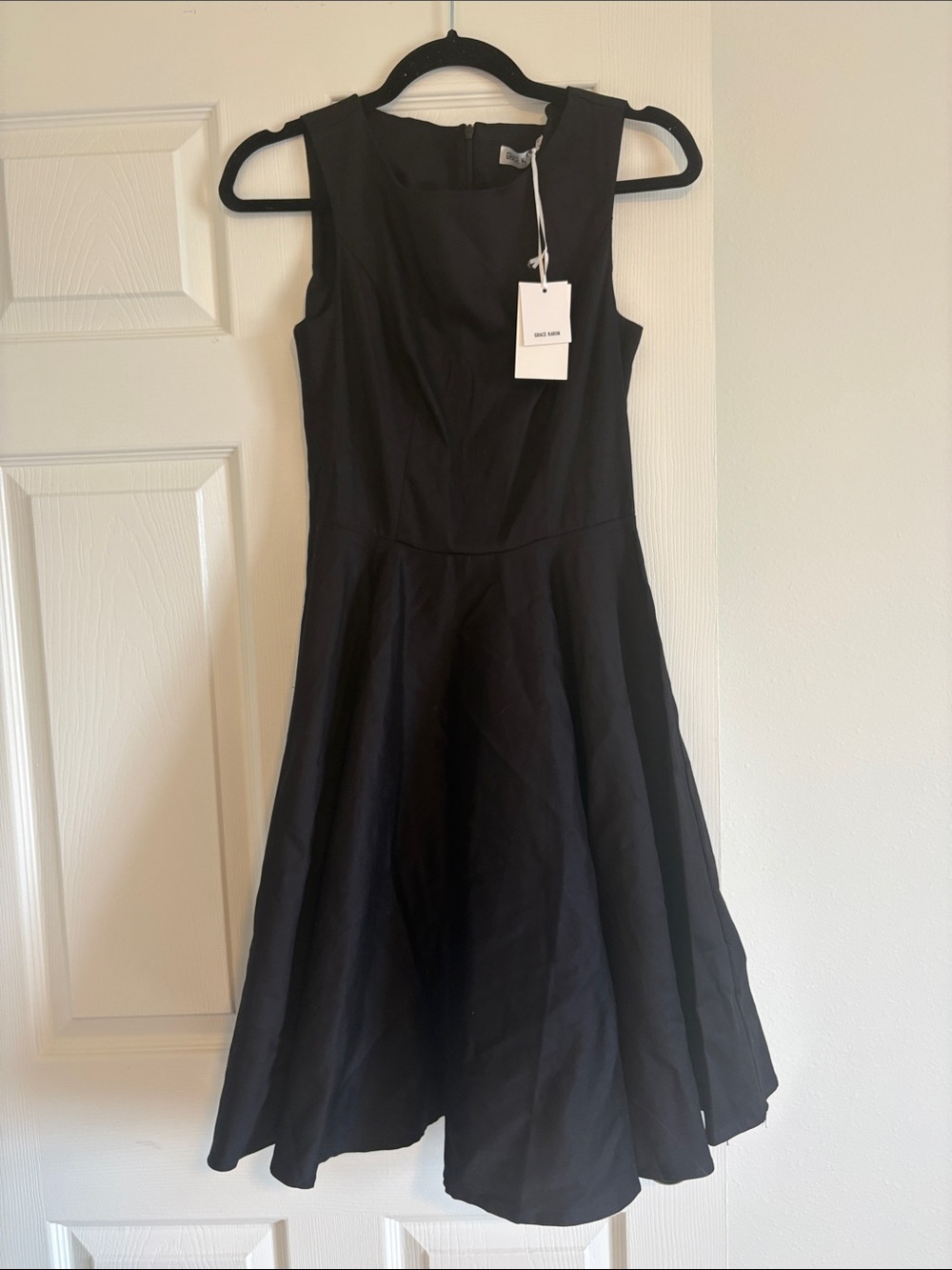 Karen Scott Black Sleeveless Fit-and-Flare Dress